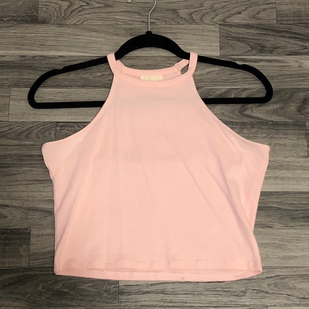 M Wet Seal Pink Racerback Crop Top
